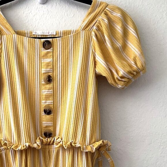 SUNSET SKY YELLOW & WHITE STRIPE JUMPSUIT - Picture 7 of 11